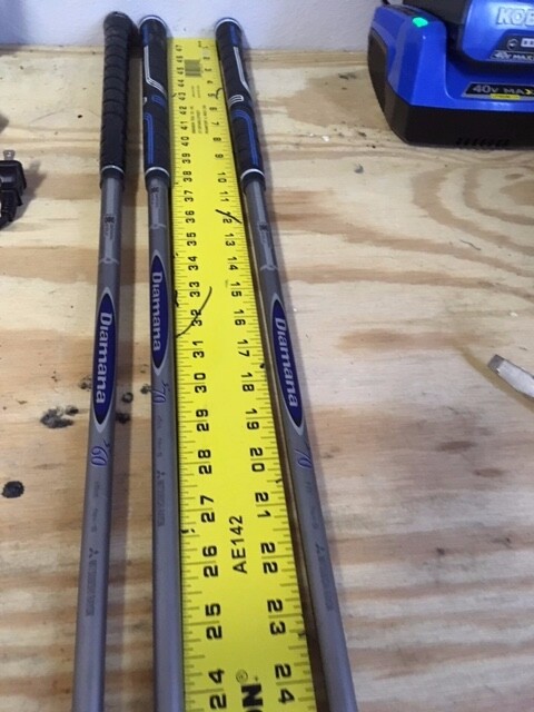 Mitsubishi Diamana Blue S60 Driver Shaft, S70 3 wood Shaft & S70 3 Hybrid Shaft
