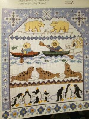 North Pole Sampler Cross Stitch CHART-145x175 Stitches-Intermezzo/Coats Anchor