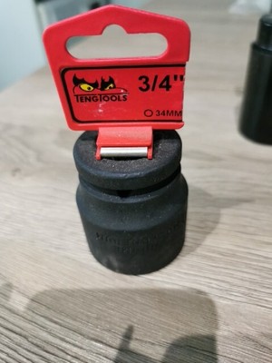 Teng Tools 940534-C | 3/4'' Drive - 6pt Regular Impact Socket - 34mm