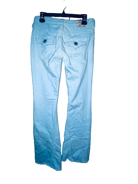Womens True Religion Jeans Joey Big T Flap Pocket Flare Blue