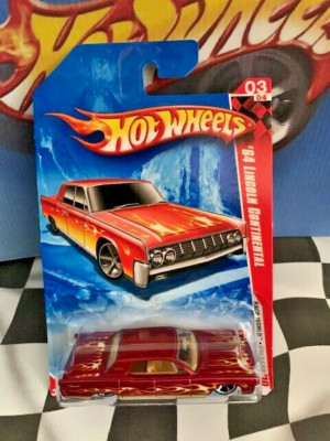Hot Wheels 2010 HW Race World Volcano 3/4 211 1964 '64 Lincoln Continental RED
