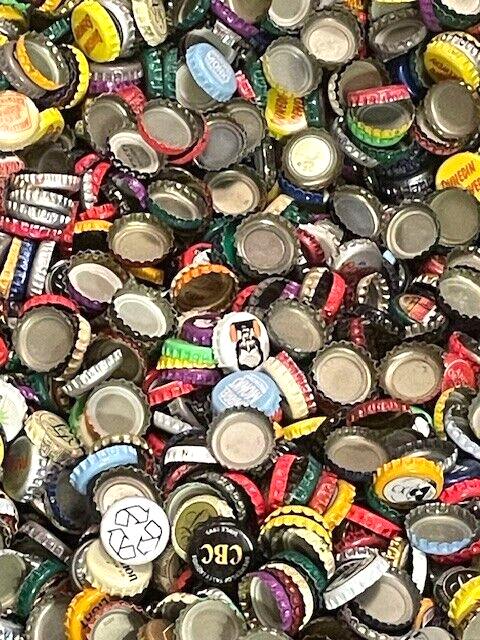 500 Mixed Lot Beer Bottle Caps Clean Project Ready Dent Free Colorful Lot!