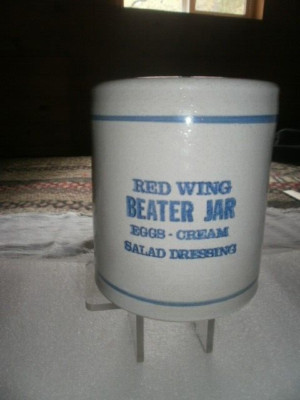 Vintage Red Wing Stoneware Beater Jar  5 1/2'' High x 4 7/8'' Dia.