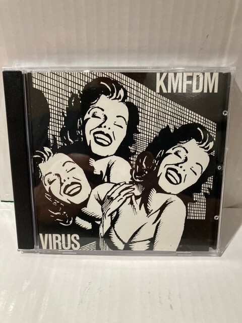 KMFDM VIRUS CD 1989 EP 4 TRACKS WAX TRAX TVT 8608 OG US