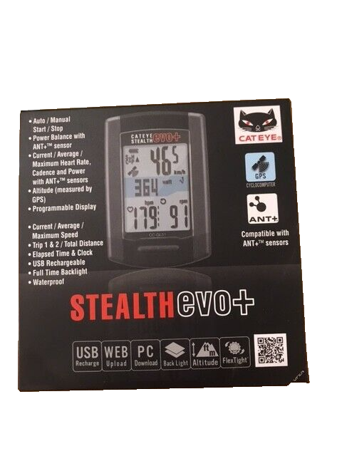 Cateye Stealth EVO + Bicycle Computer New in Box