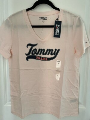 Tommy Jeans Women's Short Sleeve V-neck T-Shirt Size Medium  NWT