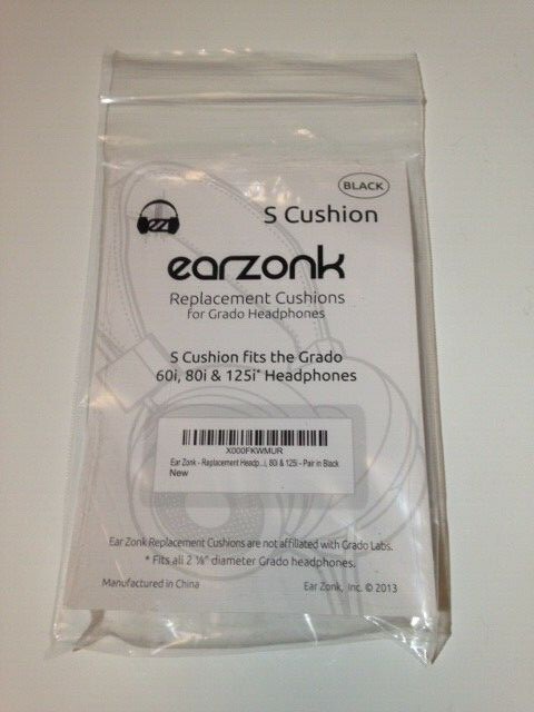 EARZONK - Replacement Grado Headphone S Cushion Pair Black