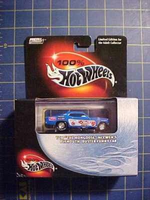 2003 HOT WHEELS TOM ''THE MONGOOSE'' McEWEN'S PLYMOUTH DUSTER!  NIP   REAL RIDERS