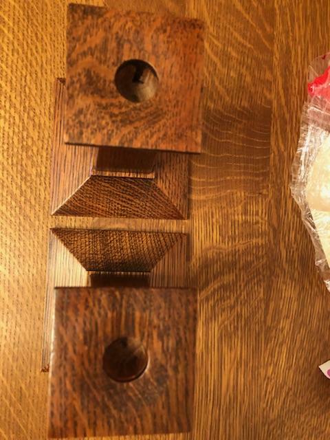 Stickley 89-011 mission oak candlesticks