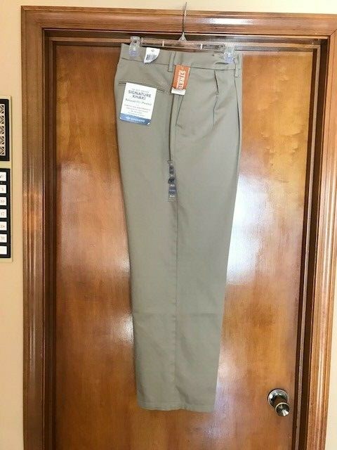 NEW DOCKERS DOWNTIME KHAKI STRAIGHT 360 FLEX BROWN PANTS 476980005 36 34 38 40