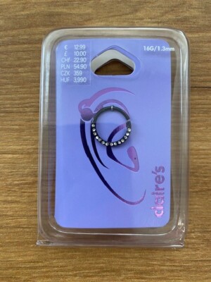 CLAIRE'S 16G/1.3MM EAR JEWELLERY EAR RING PIERCED EARS RRP £10.00 STOCKING FILLE