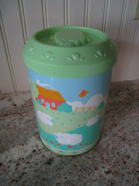 3 Nesting Tins Canister Set Metal Tin Easter/Srping Rabbit Lamb Chicken~Sweet