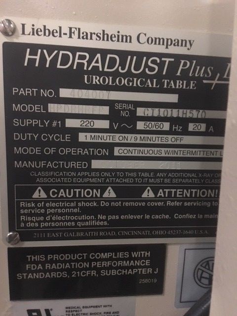 LIEBEL-FLARSHEIM Hydroadjust Plus Urology Suite