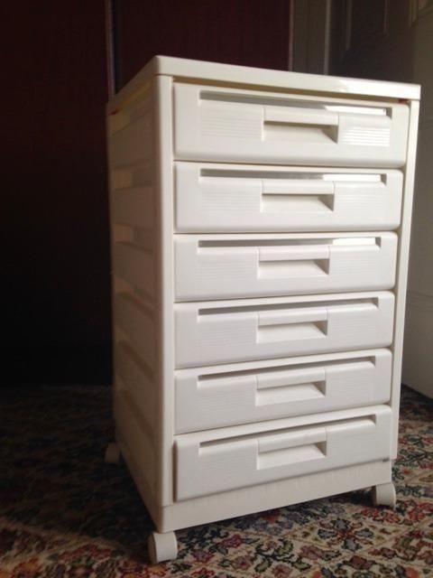 PLASTIC DRAWERS X 2 SUITABLE FOR UNDER DESK STORAGE