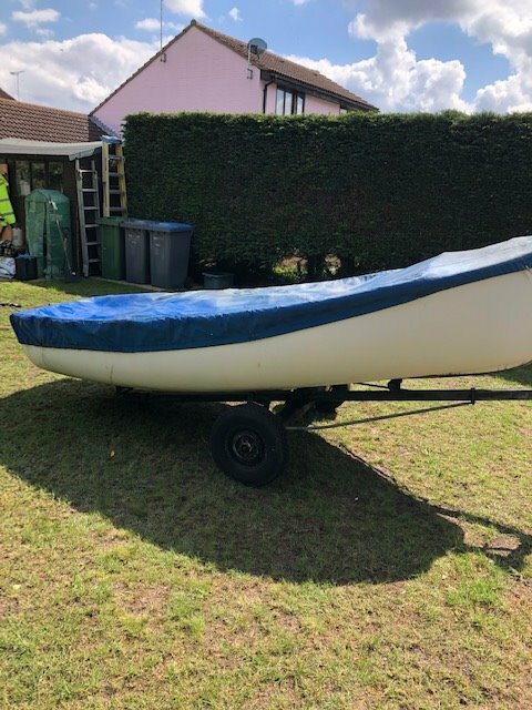 12 ft Fishing Boat/Dingy/Tender on Trailer w/Evenrude 6hp 