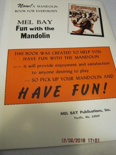 MEL BAY'S Mandolin Chords 1963 Song Book 32 pg VG++