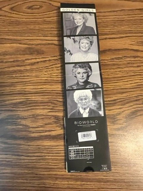 Character Collection Golden Girls Rose Betty White Crew Novelty Socks 1 Pair NEW