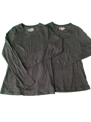 Felina Women s Long Sleeve T Shirt Crewneck Large 2-Pack (BLACK,LARGE) NWOT AA-7
