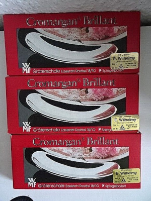   WMF Cromargan Brilliant   7 Grätenschalen    OVP   