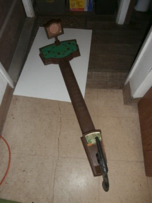 Mattel 1973 Slick Shooter Mexico Toy Gun and Target Pad Toy Shooting Game