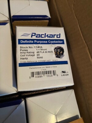 Packard C140A 1 Pole Contactor Coil Contactor, 40 Amp, 24V - BUY MORE & SAVE!!