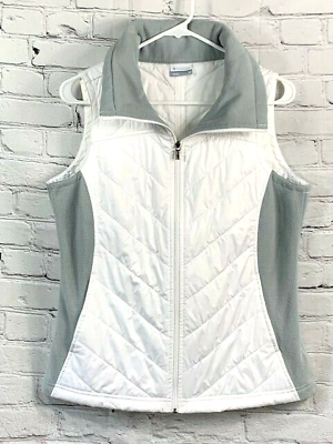 White quilted shop vest lightweight