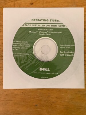 Dell Reinstallation CD Microsoft Windows XP Professional Pro Service Pack 2 SP2
