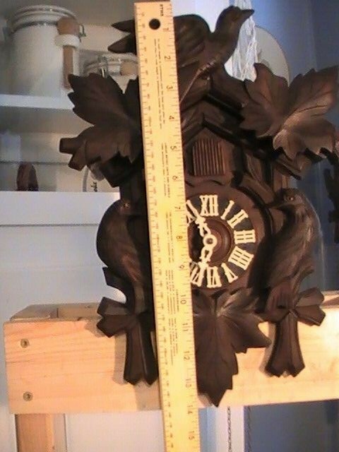 Vintage Cuckoo Clock Germany Black Forest parts repair. complete.