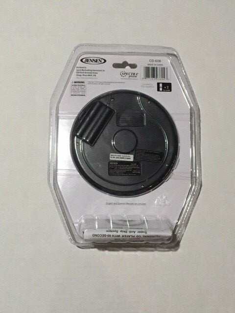 Jensen CD-60B Portable Cd Player Brand New In Original Package 60 Sec Anti Skip