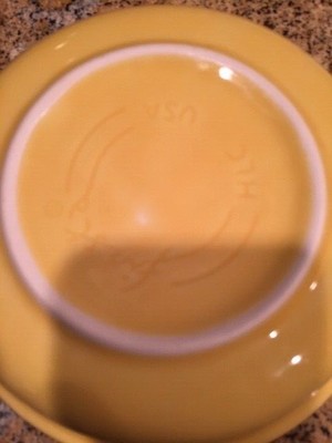 Lot of 3 Fiesta Homer Laughlin Sunflower  yellow cereal bowls 7