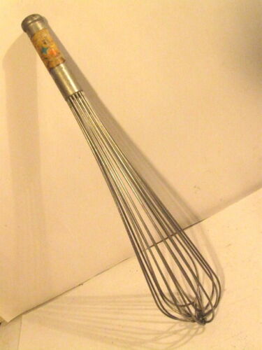 Vintage US Steel Stainless Steel Whisk Professional Grade Commercial Whip 18" 