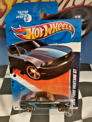 Hot Wheels 2011 Faster Than Ever 4/10 144 2010 Ford Mustang GT BLACK FTE K-Mart