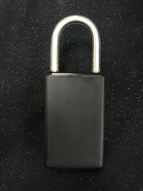 4 Number Combination Lockbox- Black & Silver- Used Condition