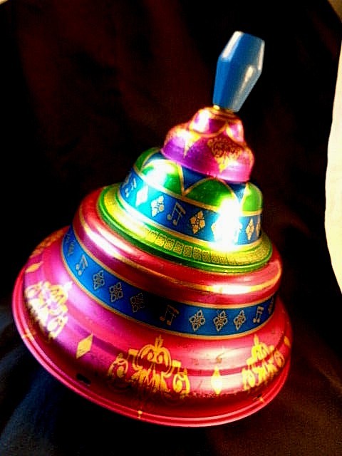 Ohio Art Metal/Tin Toy Top Modern Design