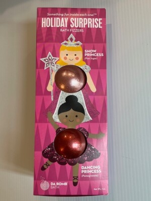 DA bath bomb Holiday Surprise Bath Fizzers (snow princess & Dancing Princess)