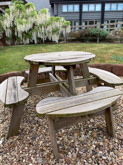 Small Round Wooden Picnic Table | in Exeter, Devon | Gumtree