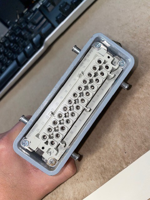 Weidmuller 24 Pin Wiring Hood Connector w/ Insert HDC-HE-24