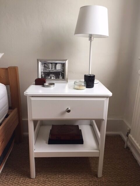 Beautiful white Ikea Tyssedal bedside tables - 2 matching | in