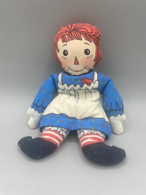 Vintage 1991 Raggedy Ann Doll The Toy Works Macmillan Inc 8&rdquo; Bean Filled