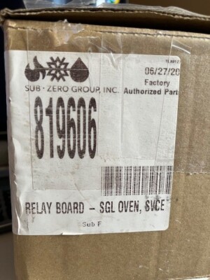 Sub-zero Wolf Range 819606 Genuine Relay Board
