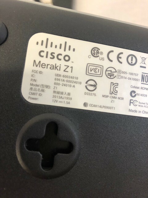 Unclaimed Cisco Meraki Z1-HW-US Cloud Managed Firewall  - 1 Year Warranty !