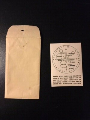 1950s CAPTAIN VIDEO - POWERHOUSE CANDY BAR ''Luma Glo'' Card w/ envelope