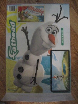  FROZEN OLAF FATHEAD WALL STICKERS  MOVABLE REUSABLE  NEW SEALED FREE SHIP