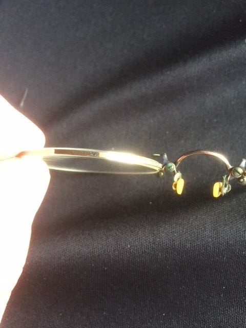 Antique American Optical Fits U Pince-Nez 10K Solid White Gold-Orig. Case & Wipe