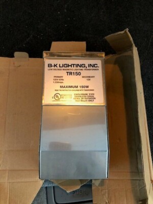 BK Lighting TR150 150W 120V to 12V Transfomer - Stainless Steel Housing