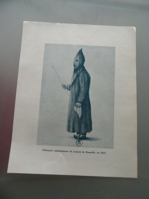 Chirurgien Quarantenaire Du Lazaret De Marseille En 1819 Gravure Originale 1932