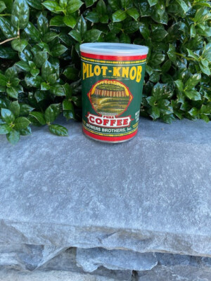 Pilot Knob Coffee Can Tin Full 11.5 Oz Paper Label - Unopened - NICE!!
