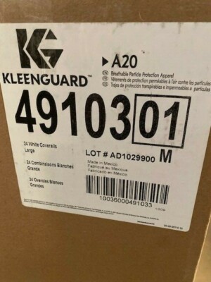 (Case of 24) Kimberly-Clark KLEENGUARD A20 Breathable Particle, 49102, Large