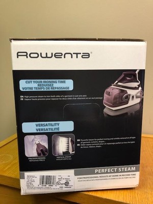 Rowenta DG8520 Perfect Steam 1800-Watt Eco Energy Steam Iron Station-Purple