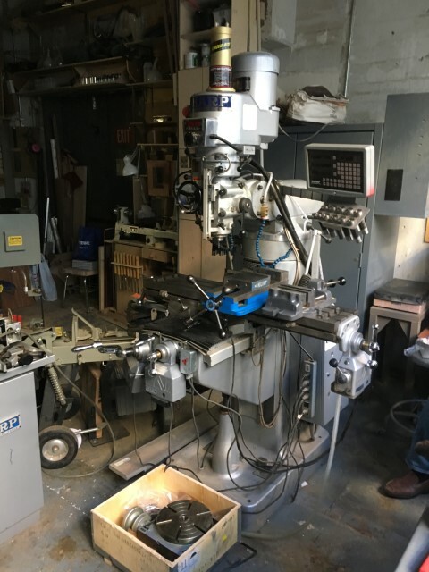 LOT OF TOOLROOM ITEMS SHARPE 118H PRECISION LATHE SHARPE LMV-42 MILL WELLSAW 58B